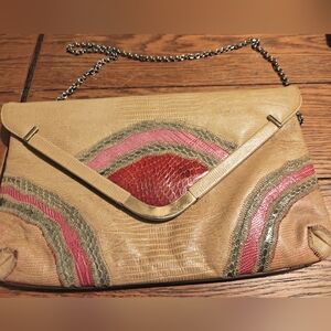 Women's Vintage Original By Caprice Purse Bag Clutch Textured